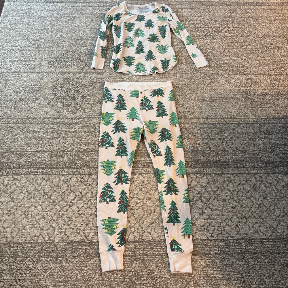Old Navy Festive Tree Print Pajama Set